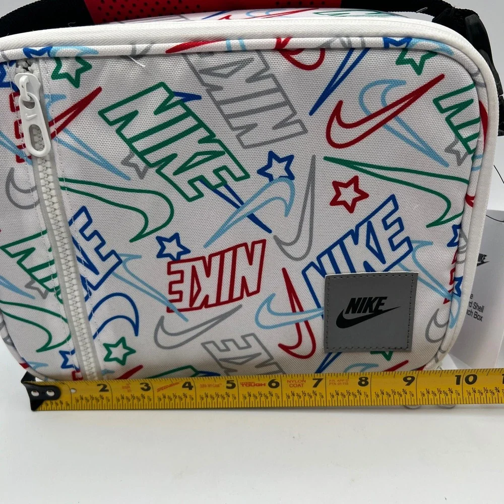 Nike Hard Shell Lunch Box White Multi Logo Print 9A2929-W4H NEW